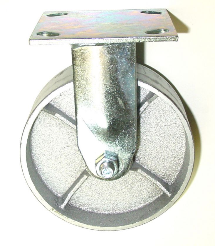 NEW Semi Steel Rigid Caster 8 x 2 Heavy Duty 1200# Capacity 