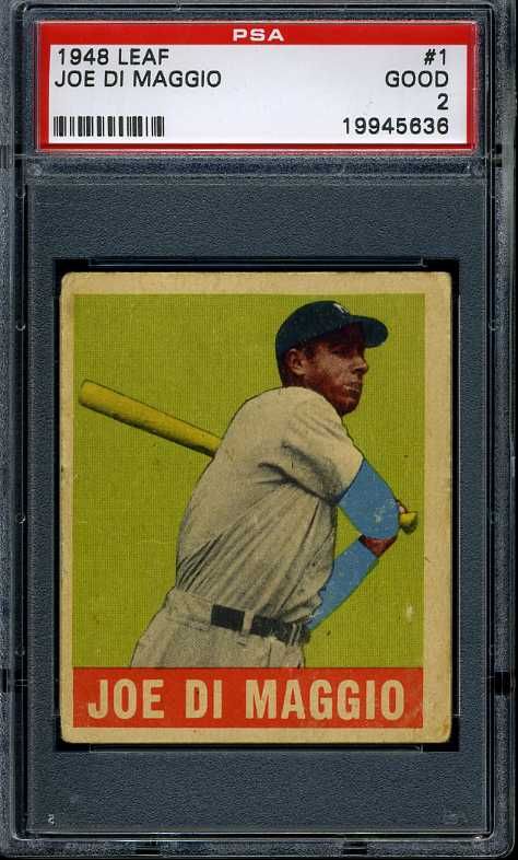 1948 LEAF #1 JOE DIMAGGIO PSA 2 HOF YANKEES *3084  