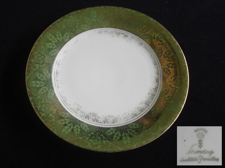 ANTIQUE BAVARIA MARKED PORCELAIN DINNER DISH PLATE  