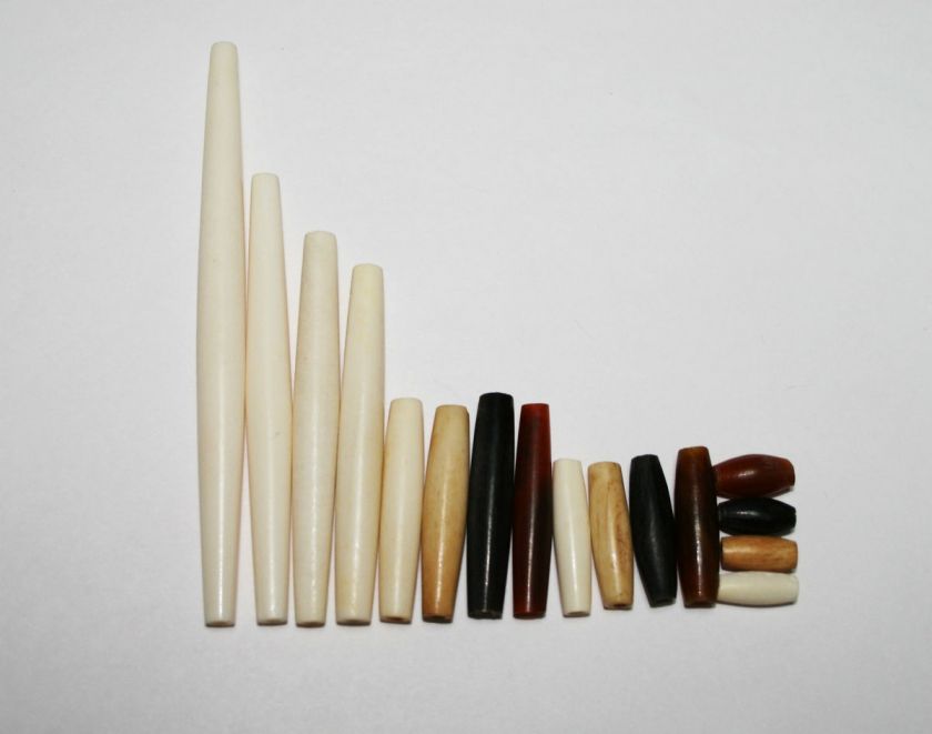 ECONOMY HAIRPIPE   7 SIZES   BONE AND HORN   25 PCS / PKG AND 100 PCS 