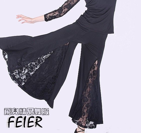 Latin salsa Jazz Ballroom Dance lace pants #M003  