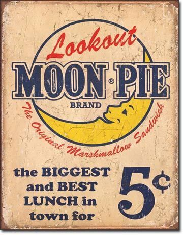 MOON PIE BEST LUNCH KITCHEN DINER FOOD RESTAURANT PICTURE VINTAGE TIN 