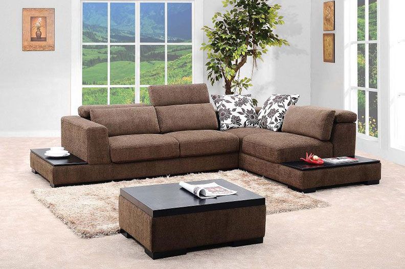 3pc Contemporary Modern Sectional Fabric Sofa Set, V 1916 S1  