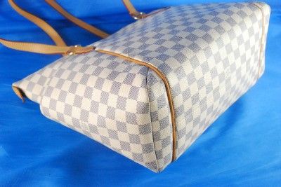 AUTHENTIC LOUIS VUITTON TOILE DAMIER AZUR TOTALLY MM SHOULDER BAG 