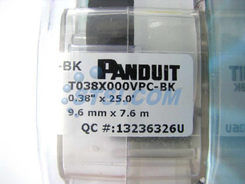 Panduit P1 Label Cassette T038X000VPC BK Labels ~STSI 074983353125 