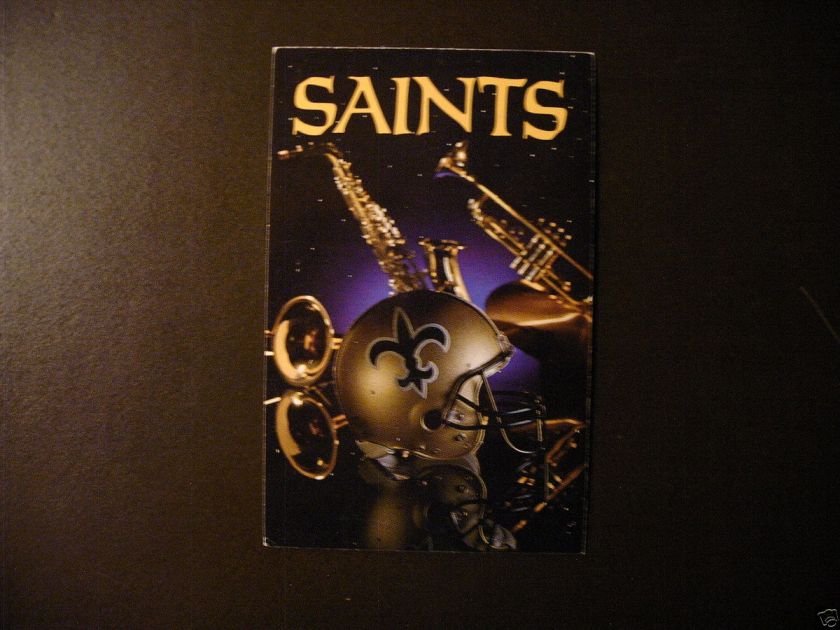 New Orleans Saints 1988 NFL pocket schedule Miller Lite  