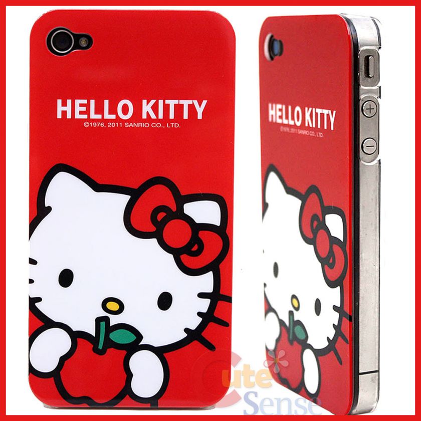 Sanrio Hello Kitty i Phone 4G Case  Hard Red Apple  