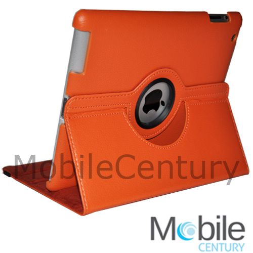 IPad 2 magnetic smart cover leather case rotating stand . Perfect fit 