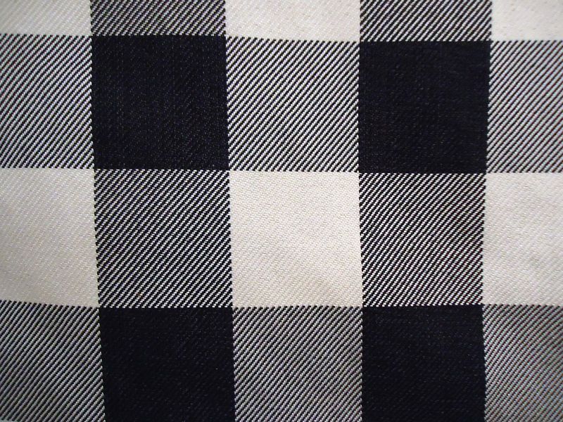 Roth Fabric Metro Check Buffalo Plaid in Black/White  