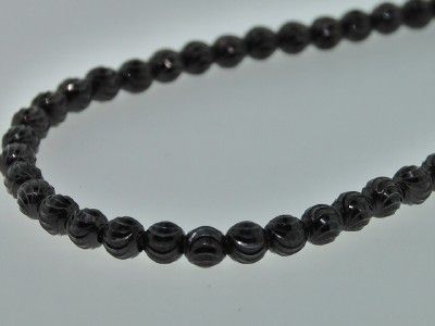 MENS FRANCO MOON CUT 10K 4MM BEAD BLACK GOLD 36 CHAIN  