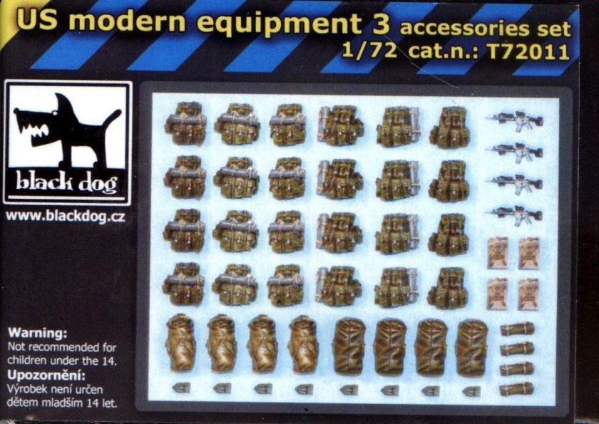 Black Dog 1/72 T72011 Modern US Equipment (Set 3) Accessories Set 
