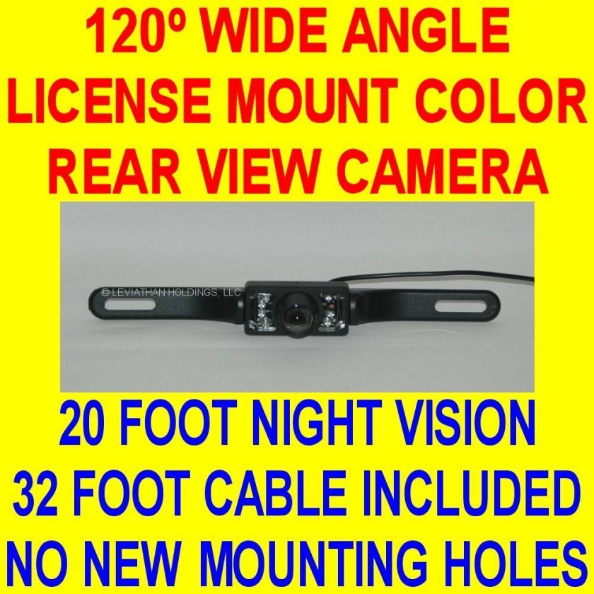 LICENSE MOUNT REAR VIEW BACKUP PLATE CAMERA TAG COLOR  