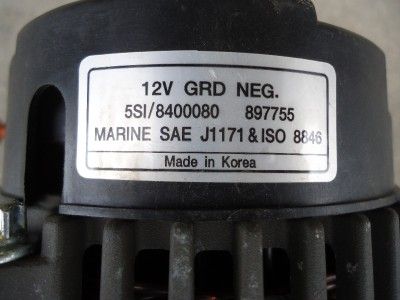 2006 Mercury Outboard Alternator 75 80 90 100 115 897755T  