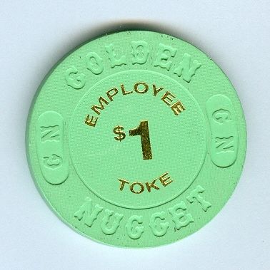 GOLDEN NUGGET CASINO POKER CHIP NCV  EMPLOYEE TOKE  