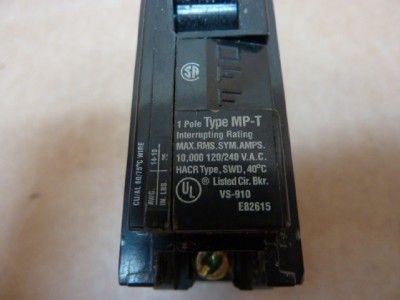 Murray Circuit Breaker MP T, 15 Amp, 1 Pole, #27756  