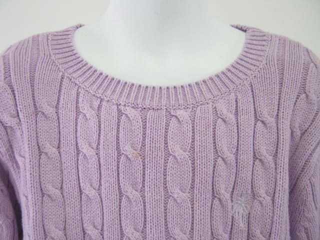 LILLY PULITZER Girls Purple Cable Knit Sweater Size 10  