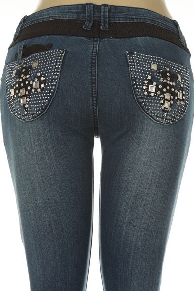 PLUS SIZE WOMENS RHINESTONE STUDDED JEANS. BEAUTIFUL AND STUNNING, ONE 