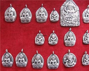 Pnp513 Lot of 25 Ethnic Ganesha Laxmi Buddha Mahadeva yoga pendant 