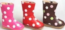 Polka Dotted Squeaky Boots Adorable  