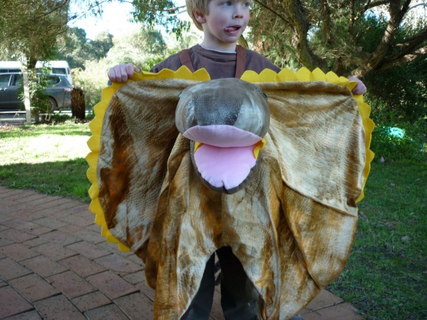 NEW Wrap n Ride Plush Frilled Neck Lizard Costume  