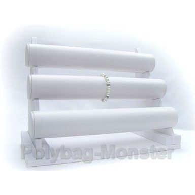 Big 3 Tier White Bracelet Watch Stand Jewelry Display  