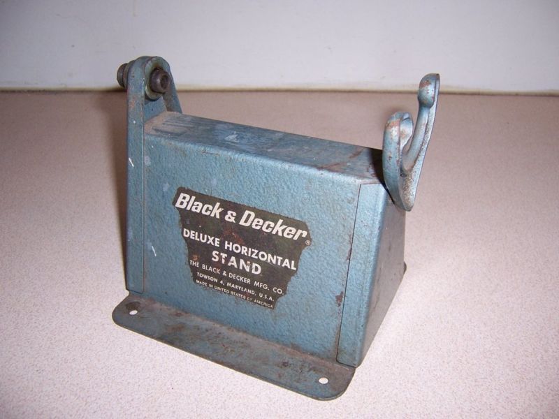 VINTAGE BLACK & DECKER HORIZONTAL ELECTRIC DRILL STAND  