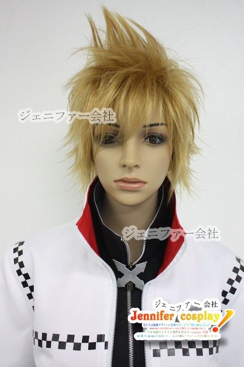 Kingdom hearts II 2 Roxas cosplay wig costume  