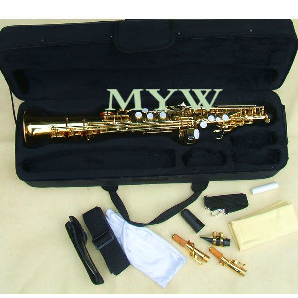 Advance lacquer Soprano Saxophone Bb Nice Sound metal  