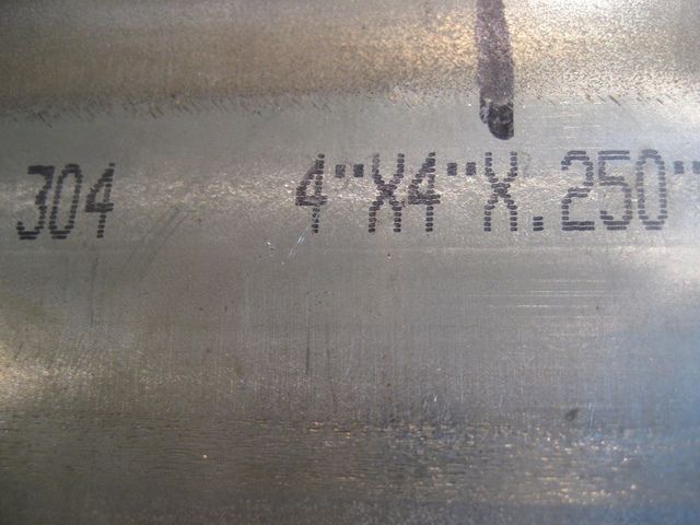 304 STAINLESS STEEL SQUARE TUBE 4 x 10.75 (.25Wall)  