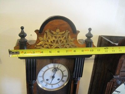 Beautiful Antique RA Regulator Clock Burl Wood Works  