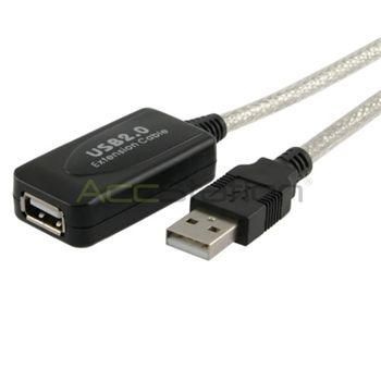 NEW 15FT 5M ACTIVE USB 2.0 EXTENSION / REPEATER CABLE  