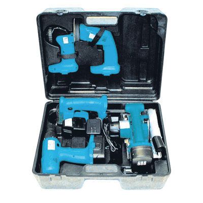 CORDLESS COMBO KIT (DRILL,LIGHT,SANDER,JIGSAW,CIRC.SAW)  