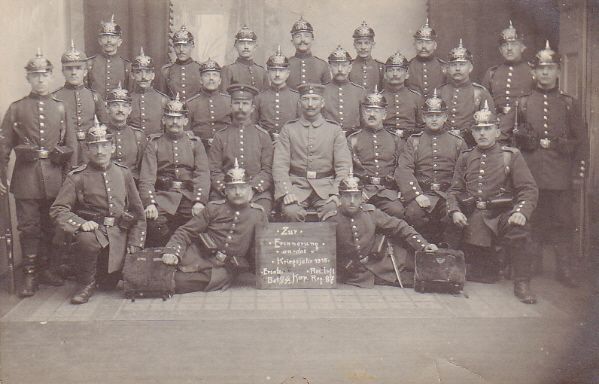 1915 PHOTO   87th INFANTRY SOLDIERS with SPIKE HELMETS  