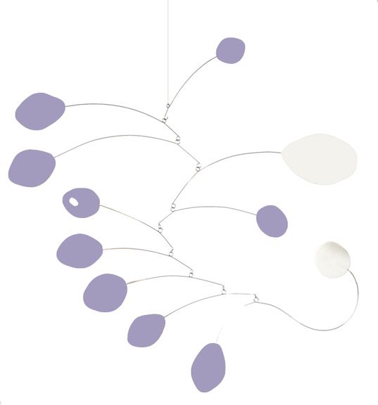 PURPLE MODERN ART MOBILE hanging decor lilac lavender  