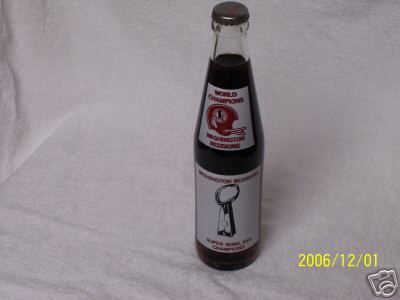 Washington Redskins 1983 Super Bowl XVII Coke Bottle  