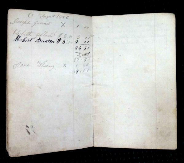 1856 antique HENRY STROUSS clinton,allegheny county,pa HANDWRITTEN 