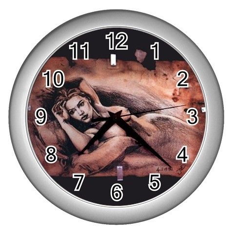 Titanic ROSE PAINT Wall Silver Clock  