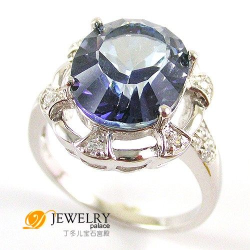 SPARKLY 6ct Violet Rainbow Topaz Ring 925 Sterling Silver Size 6 7 8 