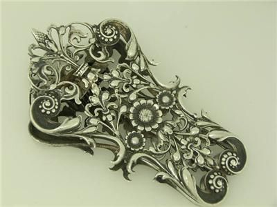 Large Elaborate Sterling SHIEBLER Desk Clip AESTHETIC  