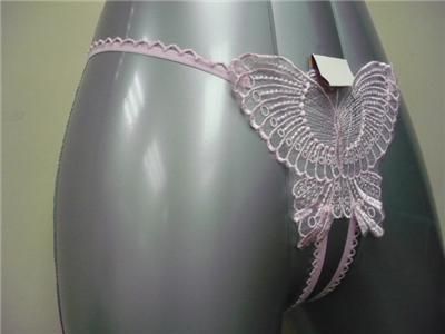 Womens Butterfly Crotchless G String Thong Pany Undies  
