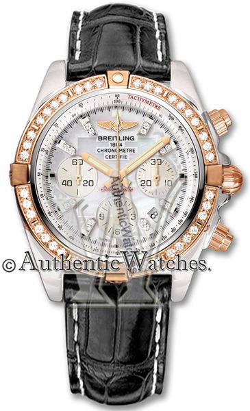 CB011053/A698 DIAMOND BEZEL GOLD BREITLING WINDRIDER CHRONOMAT B01 