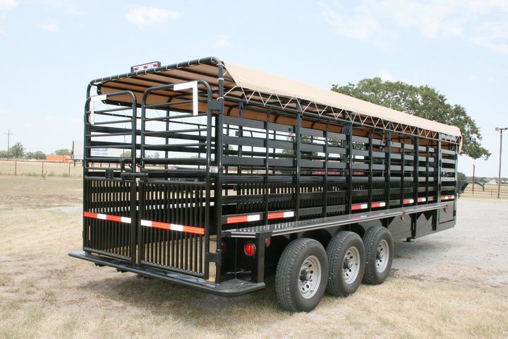 New 24 Gooseneck Livestock Cattle Trailer w/7K Axles  