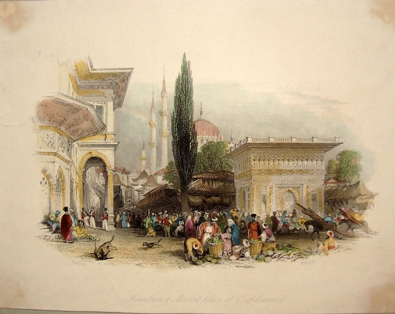 ALLOM TURKEY FOUNTAIN & MARKET TOPHANA 1838 4TO H/C  