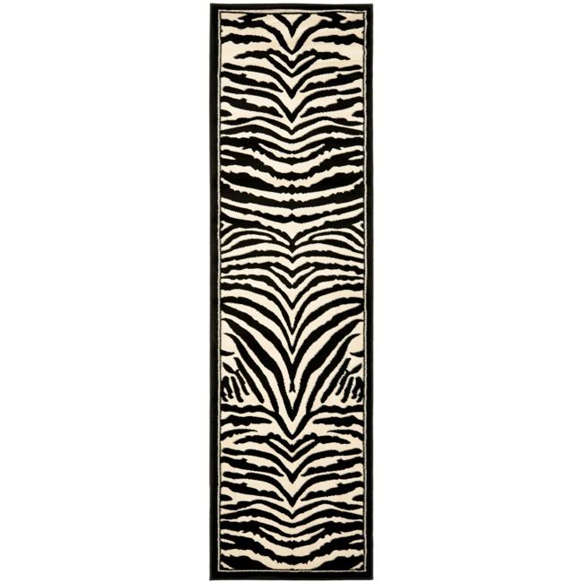 Lyndhurst Zebra Black/ White Rug 2 3 x 20 Runner  