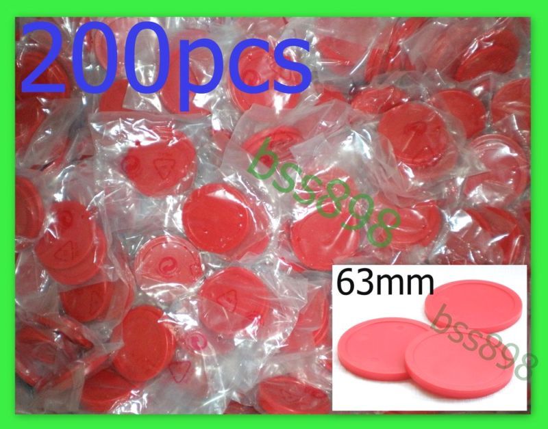 200 pcs Red Air Hockey table / 200 Pucks 2 1/2 / 63mm  