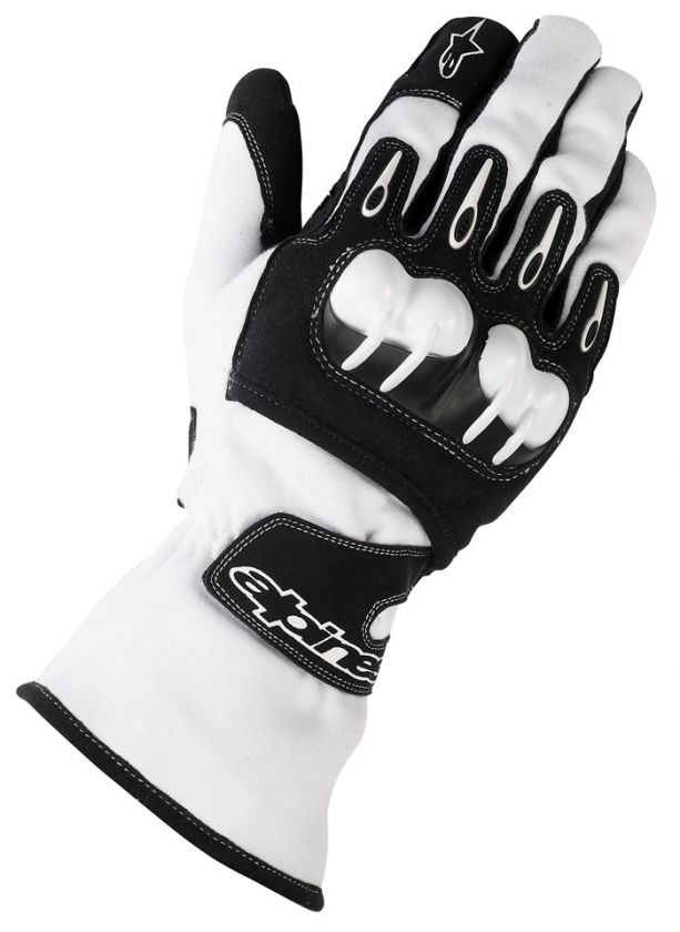 Karting gloves Alpinestars Tech 1 KV white XS and XXL  