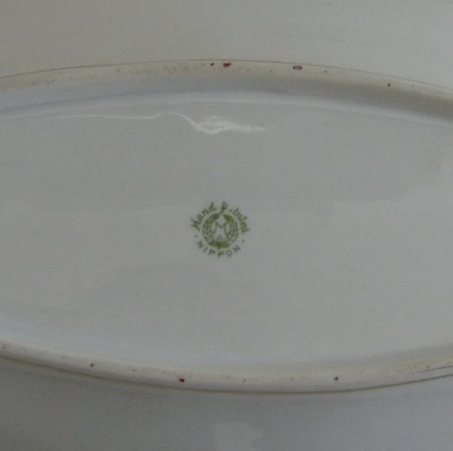 Nippon Hand Painted Celery Asparagus Serving Platter  