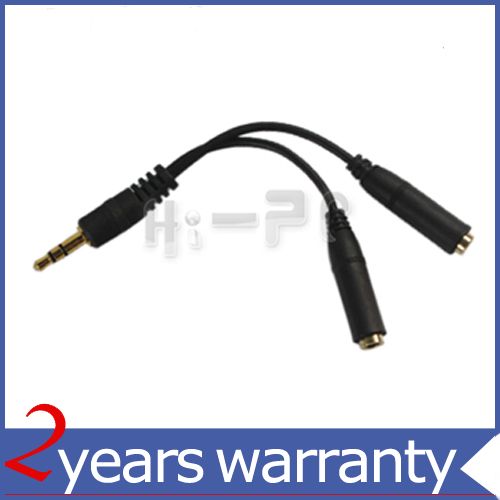 5mm Audio Y Splitter Cable for Speaker and Headphones  