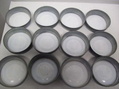 VINTAGE BALL MASON JAR ZINC LIDS  12 LIDS & BOX  