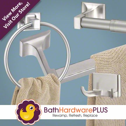 Satin/Brushed Nickel Bathroom Hardware Accessory Set  